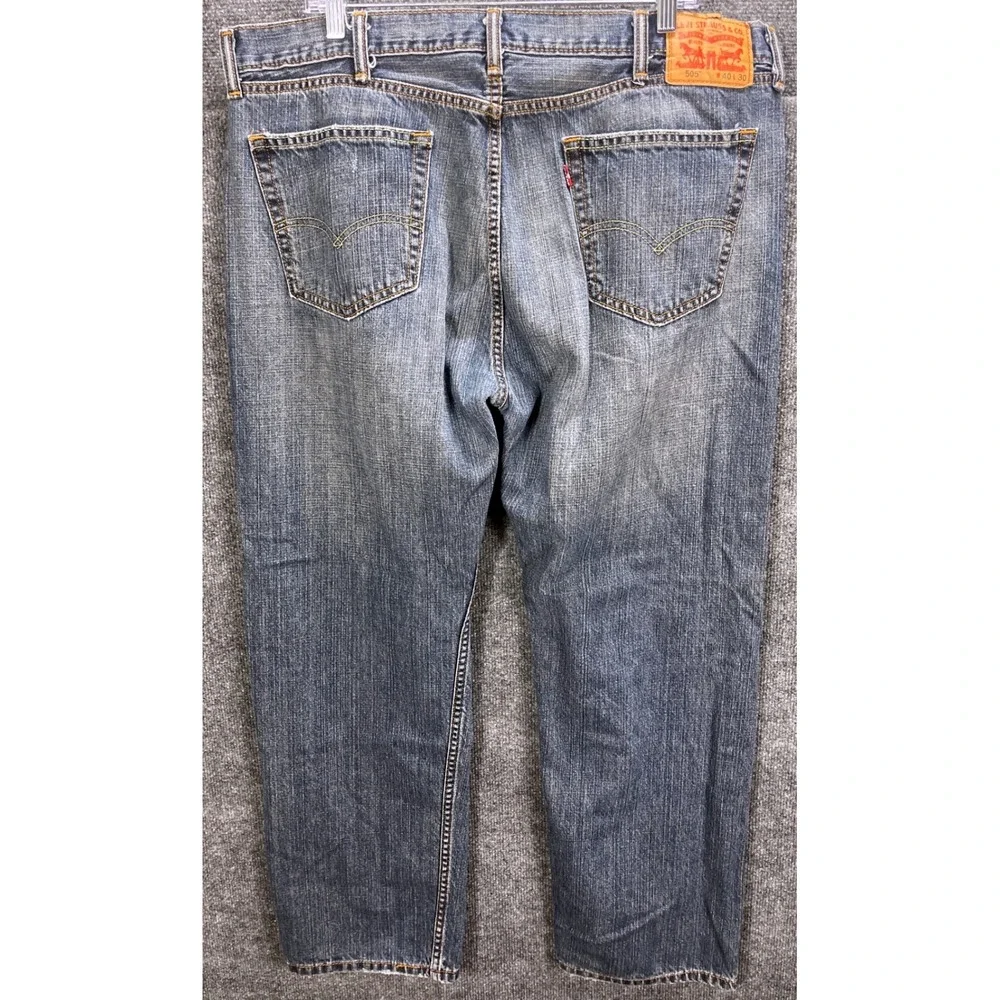 Levi's 505 Mens‎ W40 L30 Regular Fit Blue Denim Jeans